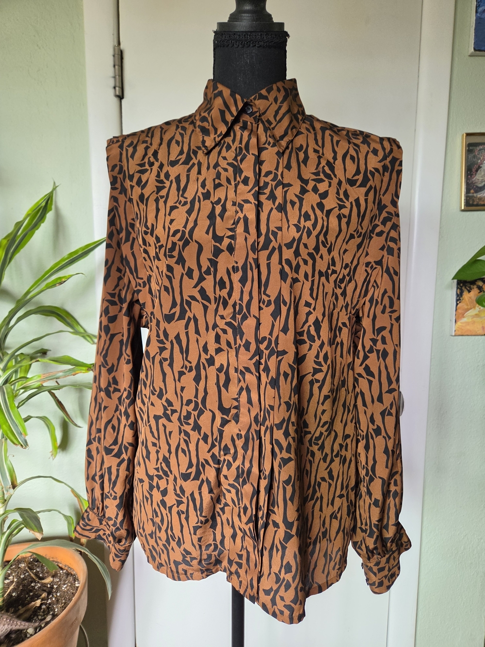 Oleg Cassini Retro Blouse